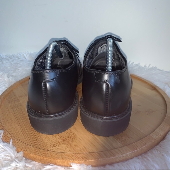 Bates Black Leather Oxfords Mens 7.5 - Picture 3 of 9